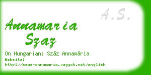 annamaria szaz business card